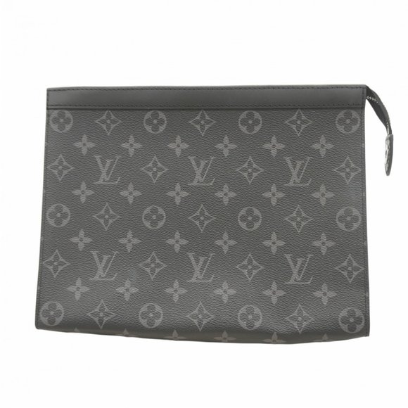 Louis Vuitton Monogram Eclipse Pochette Voyage MM Clutch Bag M61692 Black Men... - Picture 1 of 10